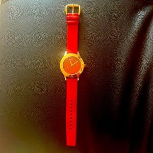 Marc Jacobs Lady Watch. Red/Gold. Genuine Leather❤️